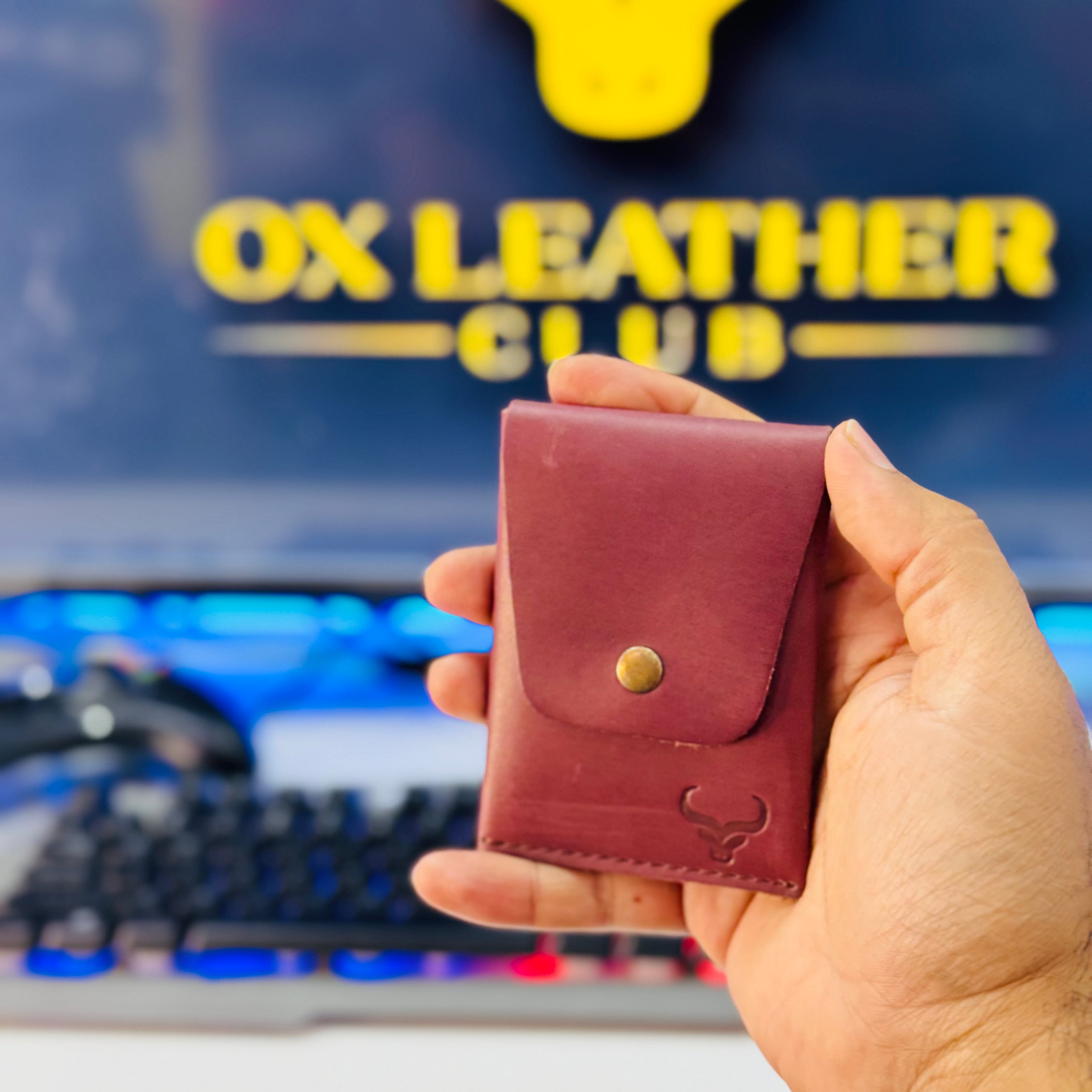 Metrox Pure  Leather Slim Wallet | Burgundy