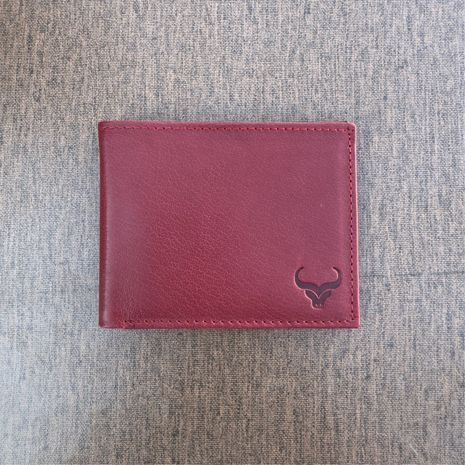 Metrox Vintage Tan Leather Wallet | Burgundy