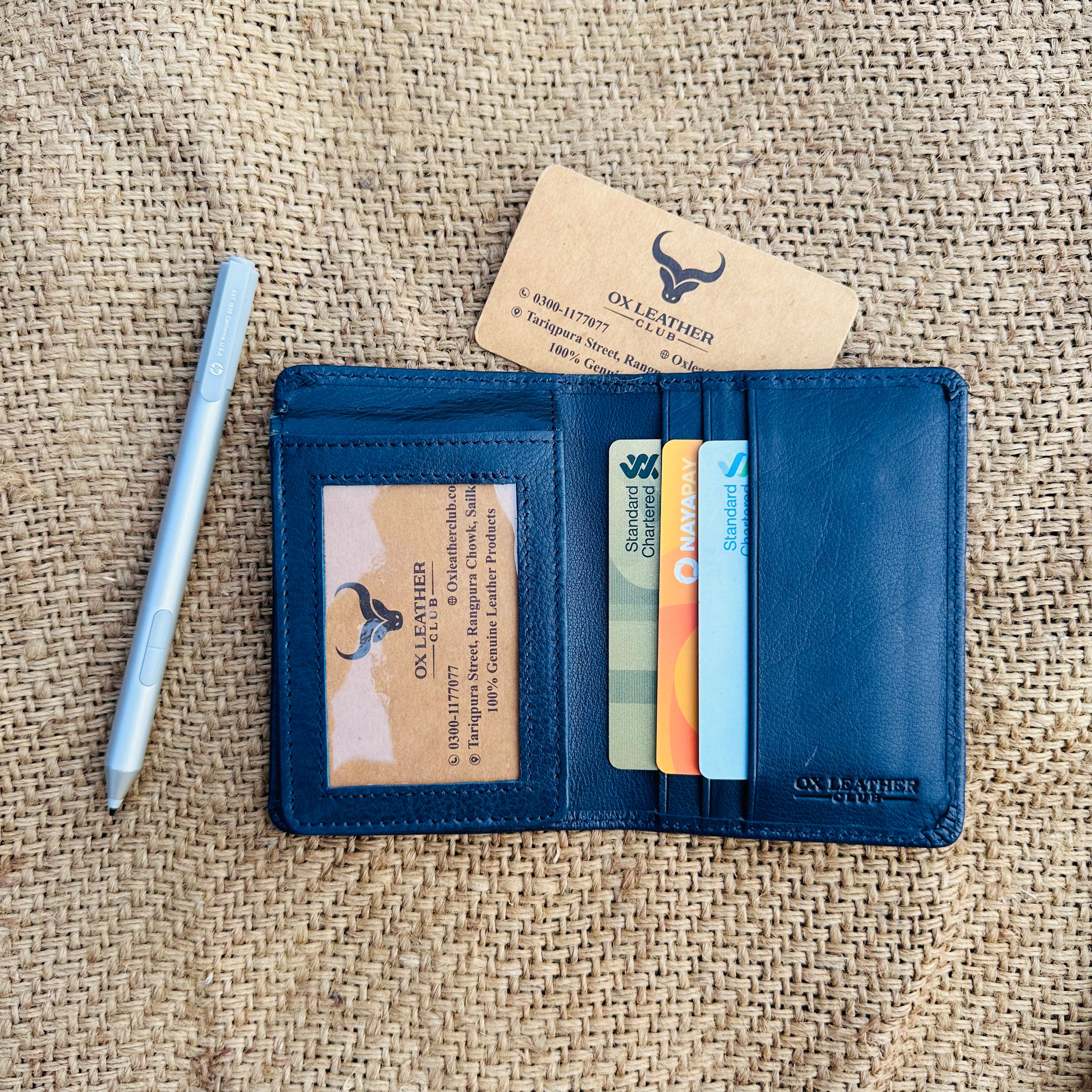 Metrox Regal Tan Leather Wallet | Blue