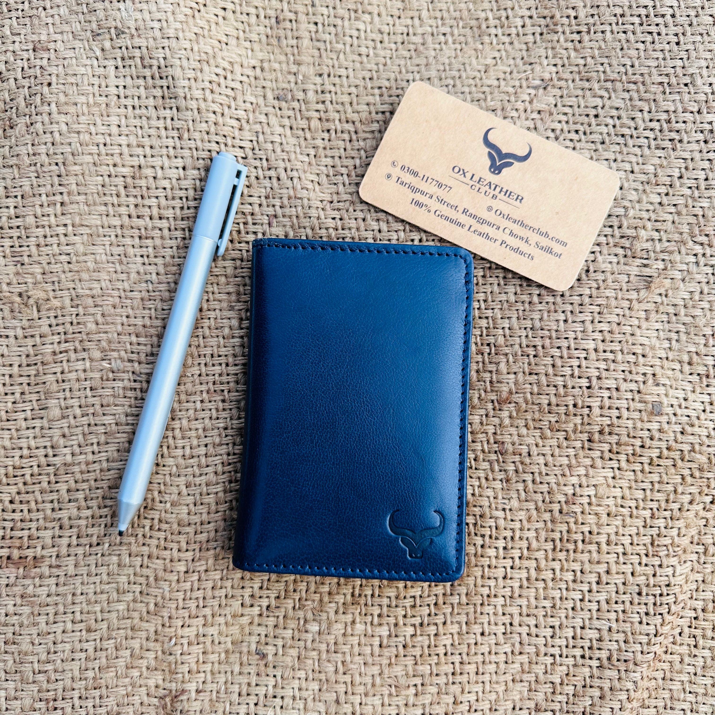 Metrox Regal Tan Leather Wallet | Blue